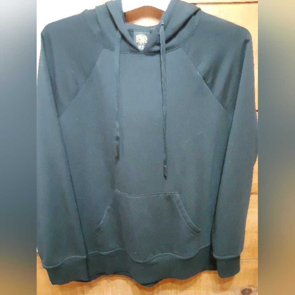 Athletic Works Black Pullover Hoodie with Kangaroo Pocket
